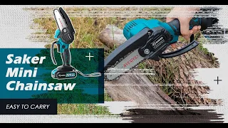 Saker Mini Handheld Electric Cordless Chainsaw Review - 2023 Great Tool!