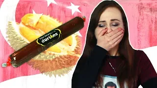 Irish People Try Singapore Snacks (Durian!)