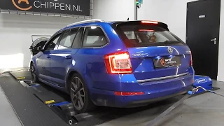 Skoda Octavia Combi 1.6 TDI Chiptuning on dyno @ auto-chippen.nl Tilburg