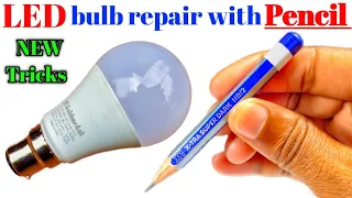 LED bulb repair with Pencil || 💡 how to repair led bulb at home.