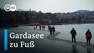 So wenig Wasser wie noch nie im Gardasee | Fokus Europa