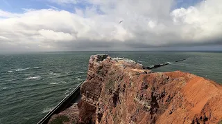 North Sea island Helgoland - catamaran trip in rough sea and beautiful island tour