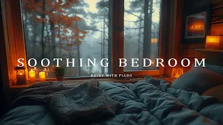 Soothing Bedroom - Rainy Day Piano Tunes And Relaxing Candlelight Around The Room 🕯️