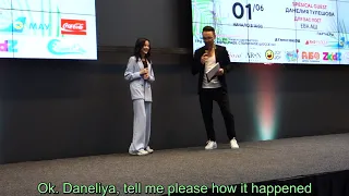 Daneliya Tuleshova - On-stage talk at Charity Fashion Show in Kiev (01.06.2019) (English subs)