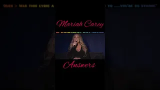 Mariah Carey Answers - Was This lyric a Pickup Line?