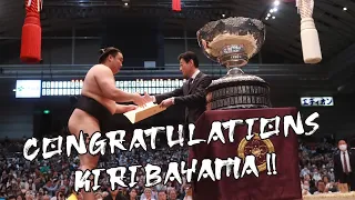 Congratulations Kiribayama! All 15 days of his first yusho run!