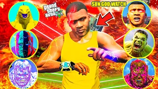 Franklin Trying Avengers New Watch To Become New All Father Sun God in GTA 5 ! | GTA 5 AVENGERS