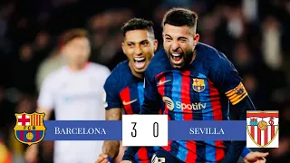 Barcelona vs Sevilla 3-0 All Goals Highlights and Extended HD 2023