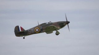RAF 1940 - Gladiator, Hurricanes, Spitfires & Blenheim - Duxford Battle of Britain Airshow 2017