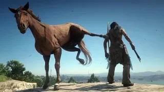 NATIVE AMERICAN Fights Angry HORSE in Red Dead Redemption 2 PC ✪ Vol 14