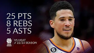 Devin Booker 25 pts 8 rebs 5 asts vs Heat 22/23 season