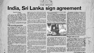 30 years of Indo-Sri Lanka Accord