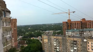 21.07.15 Утренний Обстрел Донецка ВСУ , видно полёт снаряда