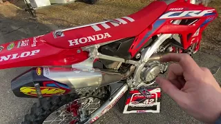 Honda Crf450 FMF 4.1 RCT slip on  exhaust 2021- current sound comparison