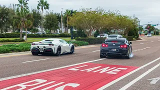 BEST EXITS, DRIFTS, BURNOUTS, and MORE - SUPERCARS ACCELERATING from Windermere Cars and Coffee