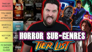 Ranking Horror Subgenres | Tier List