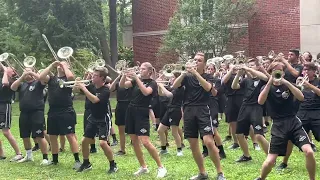 2022 Ohio University Marching 110 performance on College Green after 2026 Freshman Convocation