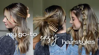 8 hairstyles for medium length hair ♡ (+ claw clip hack for thick hair!!)