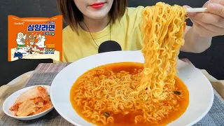 sub) 라면먹방 🍜 라면의원조 삼양라면에 밥까지 말아서 리얼사운드 먹방 Spicy Ramyun ASMR mukbang ラーメンモッパン 咀嚼音