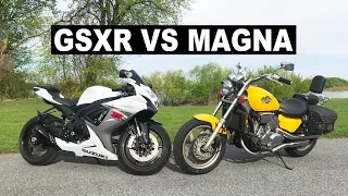 Racing my Dad! - Magna 750 vs GSXR 600