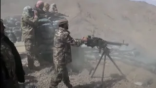 Anti-Taliban forces filmed training in Afghanistan's north east