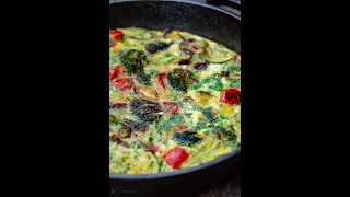 Brunch is served! Mediterranean Veggie Frittata! #shorts