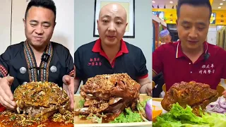 Chinese Food Mukbang Eating Show | Spiced Sheep's Head #66 (P322-324)
