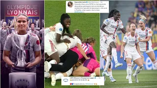 FOOTBALL WORLD REACT TO LYON WOMEN'S THRASHED BARCELONA IN CHAMPIONS LEAGUE FINAL