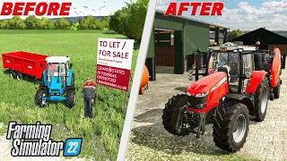 I SPENT 24 HOURS TRANSFORMING WASTE GROUND INTO A BRITISH DAIRY FARM! FARMING SIMULATOR 22