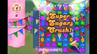 Candy Crush Saga Level 14002 (2nd version, 3 stars, Impossible without boosters)