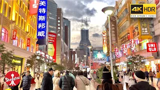 [4K HDR] Before Lockdown in Shanghai - Nanjing East Road | 上海封锁前的周末 南京东路 | iPhone 12 magic hour test