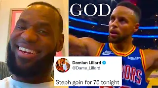 NBA PLAYERS REACT TO STEPH CURRY 25 POINT 1ST QUARTER VS LA CLIPPERS | LEBRON, DAME, REACT TO STEPH