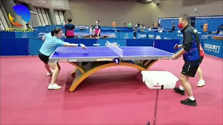 Chen Meng practices with coach Ma Lin | Chengdu WTTTC 2022