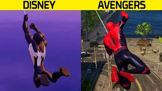 Marvel's Avengers Spider-Man VS Disney Infinity 3.0 Spider-Man | Swinging Comparison