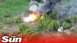 Russian ammo warehouse EXPLODES in direct hit from Ukrainian forces