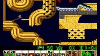 Lemmings sunsoft 30 (last level) & ending orginal solution