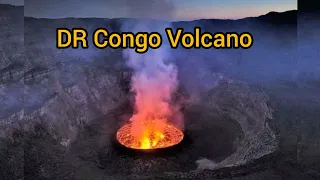 DR Congo Mount Nyiragongo Volcanic eruption Burning homes to ash. Goma.