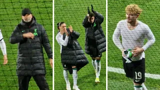 LIVERPOOL PLAYERS SALUTE THE AWAY FANS IN PRAGUE! SPARTA 1-5 LIVERPOOL