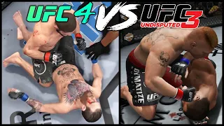 UFC Undisputed 3 vs UFC 4! - Ground & Pound Comparison! - Which is better?!