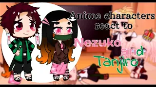 Anime characters react to each other || Nezuko and Tanjiro || Demon Slayer || Part 2 || Gacha Club