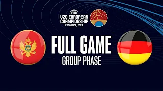 Montenegro v Germany | Full Basketball Game | FIBA U20 European Championship 2022