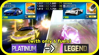 Asphalt 9 - Promote from Platinum to Legend with ONLY 6 Fuels