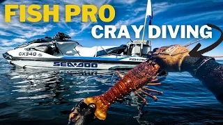Free diving for crayfish with a $30000 Seadoo Fish-Pro