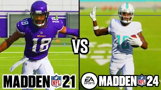 Justin Jefferson vs. Tyreek Hill In Every Madden