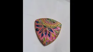 Sooo much Fun! Polymer Clay "Faux Cloisonne" Pendant.