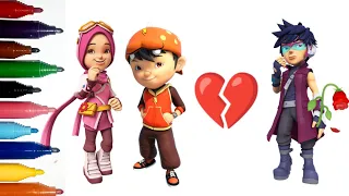 Fang BoBoiBoy Galaxy dan Yaya - Menggambar dan Mewarnai Fang BoBoiBoy Galaxy dan Yaya