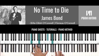 No Time To Die - Billie Eilish - James Bond Theme (Sheet Music - Piano Solo - Cover - Tutorial)