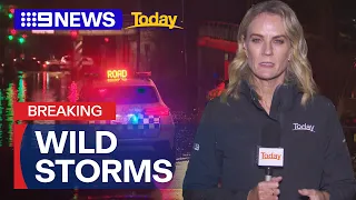 Weather warning in place as wild storms wreak havoc across Melbourne | 9 News Australia