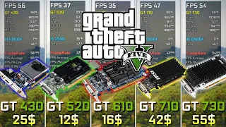 GT 730 vs GT 710 vs GT 610 vs GT 520 vs GT 430 in GTA V