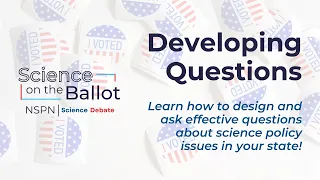 Asking Candidates Science Questions | Science on the Ballot | National Science Policy Network - NSPN